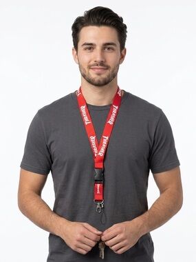 Thrasher Red Lanyard with White Logo